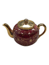 50s Sudlow's Burslem Teapot Burgundy & Gold