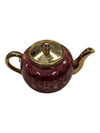 50s Sudlow's Burslem Teapot Burgundy & Gold