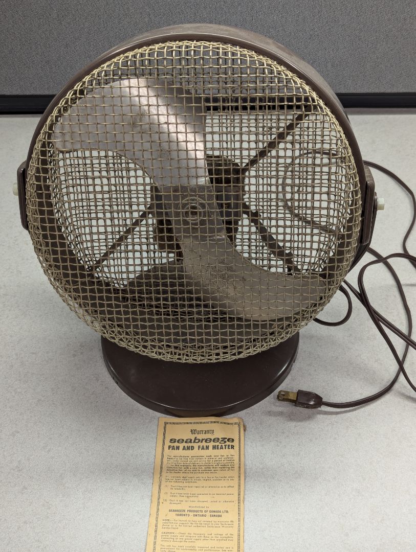 Vintage SEABREEZE Childproof Metal Cage Fan