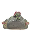 STAFFORDSHIRE Grey ceramic lidded butter dish