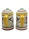 Bird Rooster and Roses salt and pepper shakers