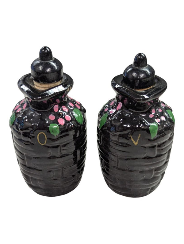 Ceramic Poodle Cruet Set with Oil, Vinegar, Salt & Pepper