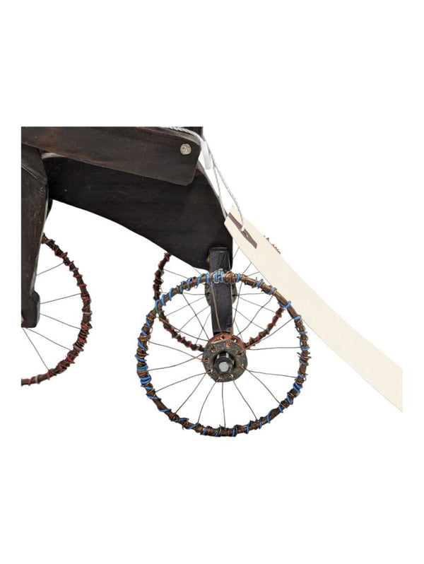 Mexico Primitive Folk Art Wooden Sculpture Bike