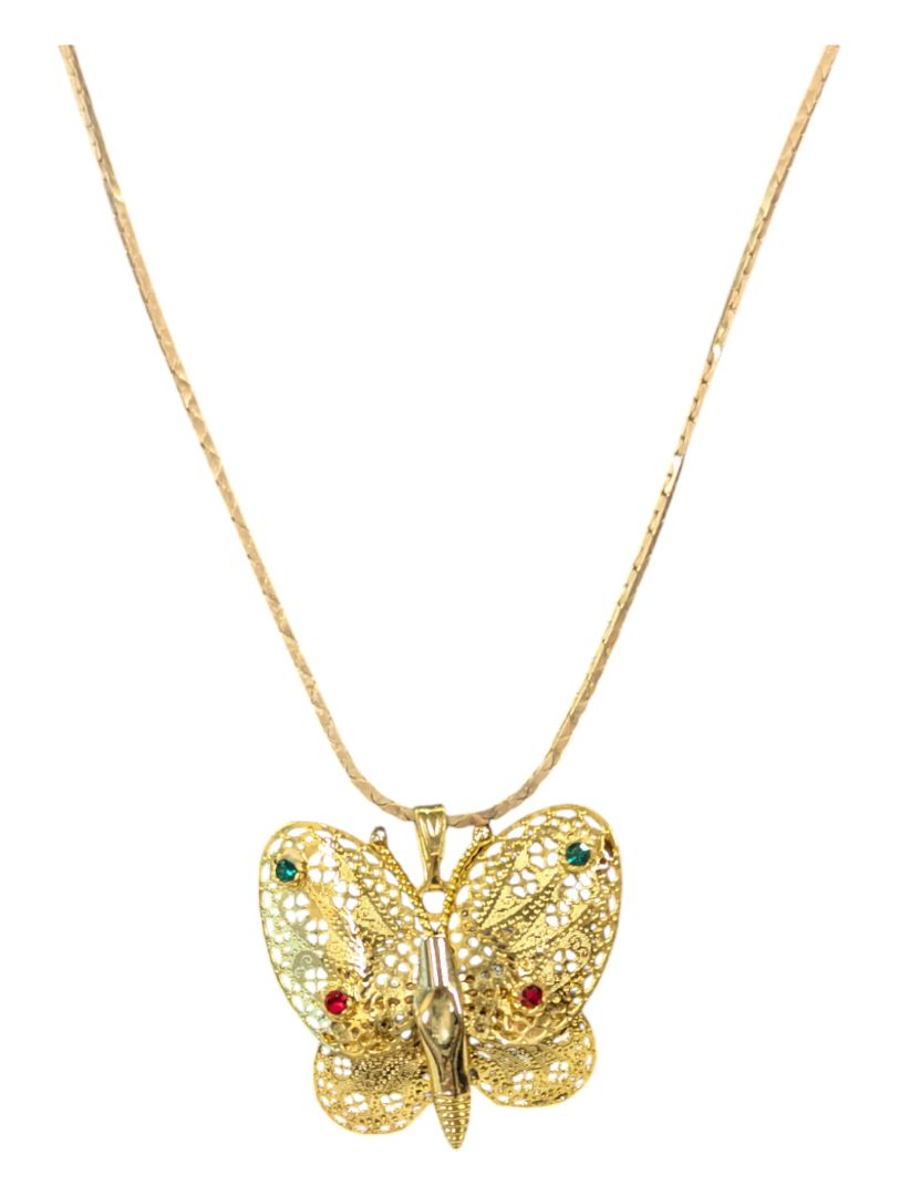 10K Chain w Butterfly Pendant