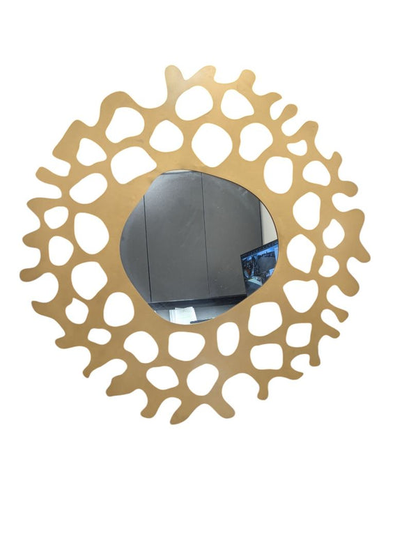 Modern Circular Gold Mirror