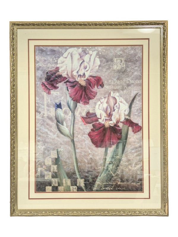 Bearded Irises Framed Painting