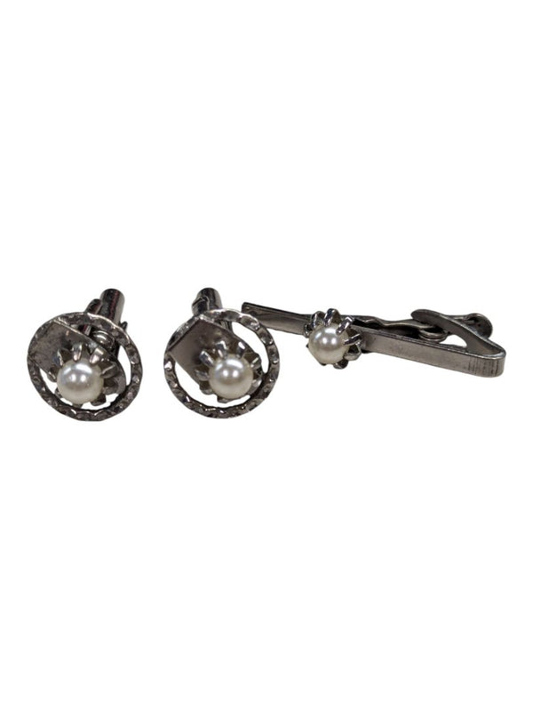 3 Sets of Vintage Cufflinks & Tie Clips