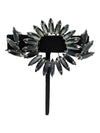 Vintage Brooch & Ear Clips Black Stones