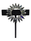 Vintage Brooch & Ear Clips Black Stones