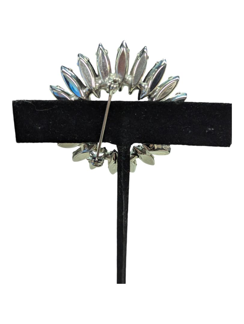 Vintage Brooch & Ear Clips Black Stones