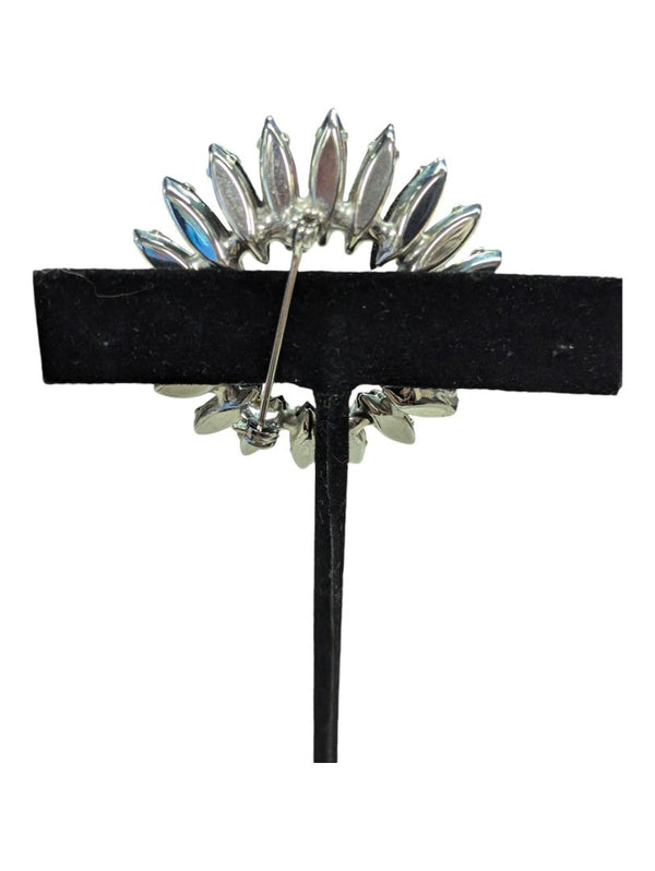 Vintage Brooch & Ear Clips Black Stones