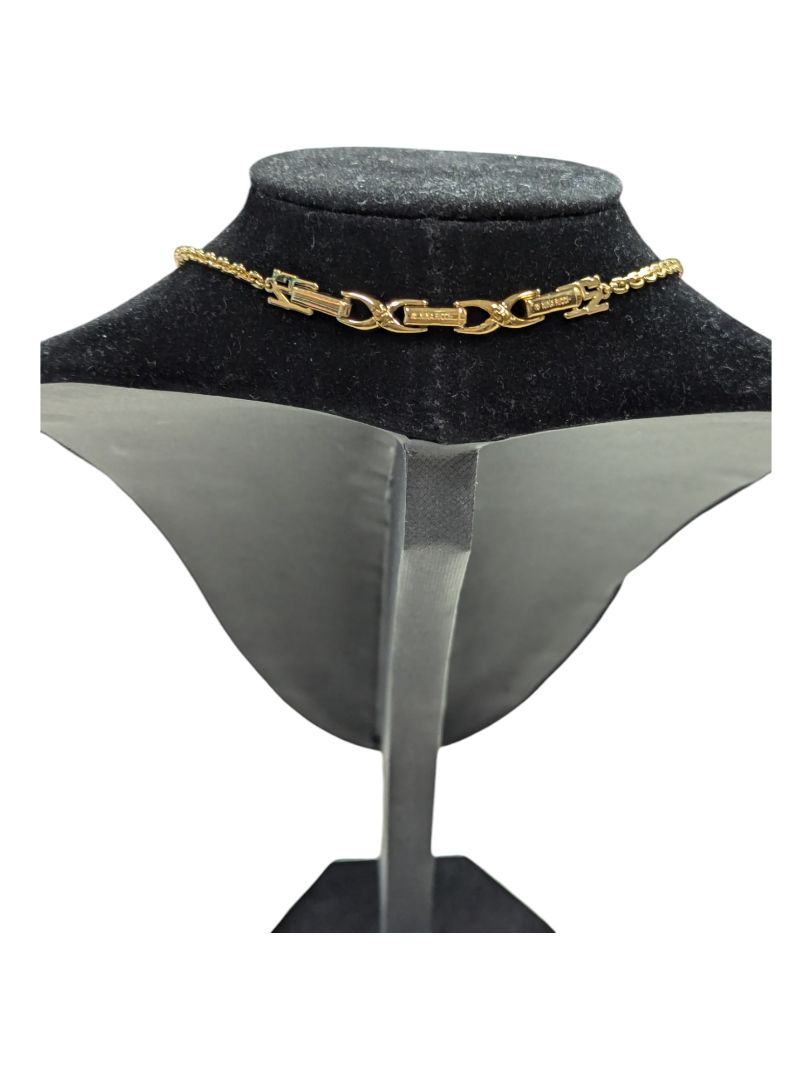 Vintage Nina Ricci Tear Drop Pearl Gold tone Necklace