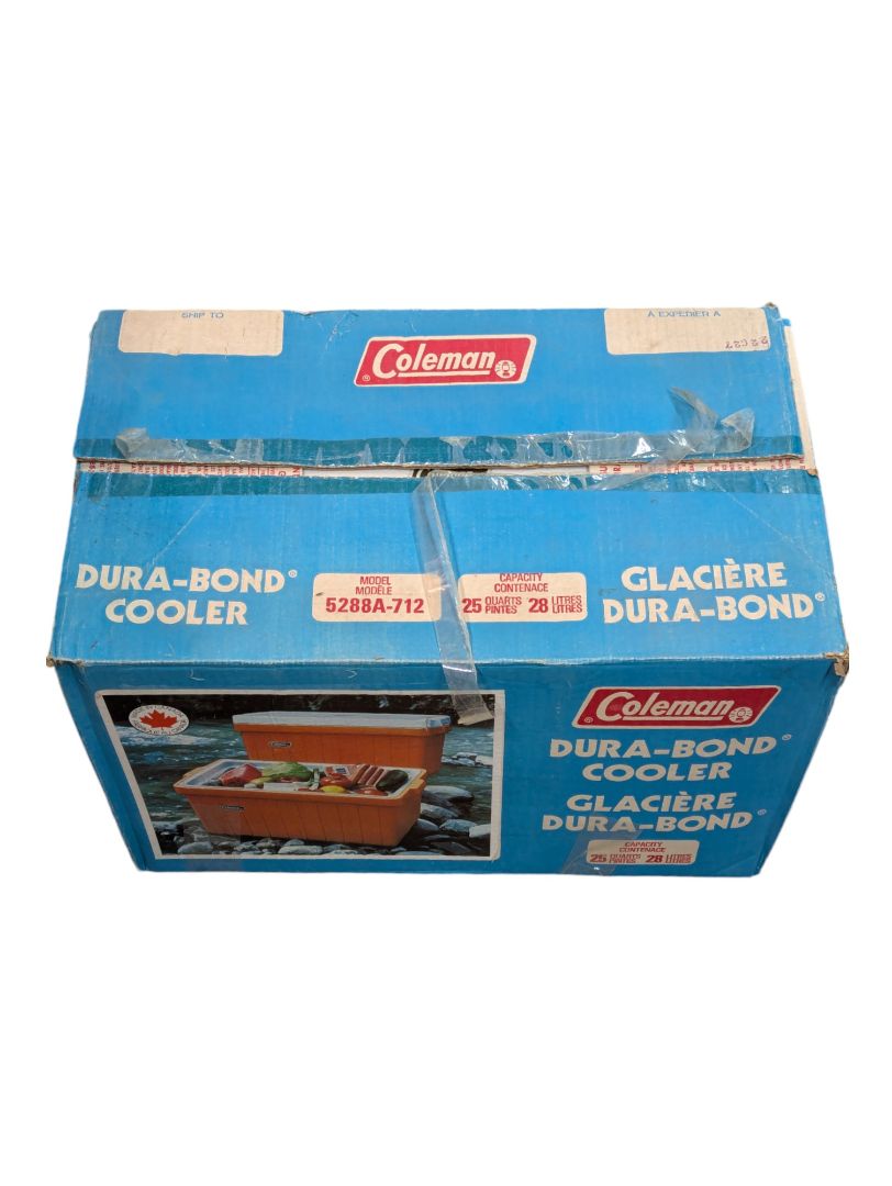 1970s Coleman Dura-Bond cooler In Box Never Used