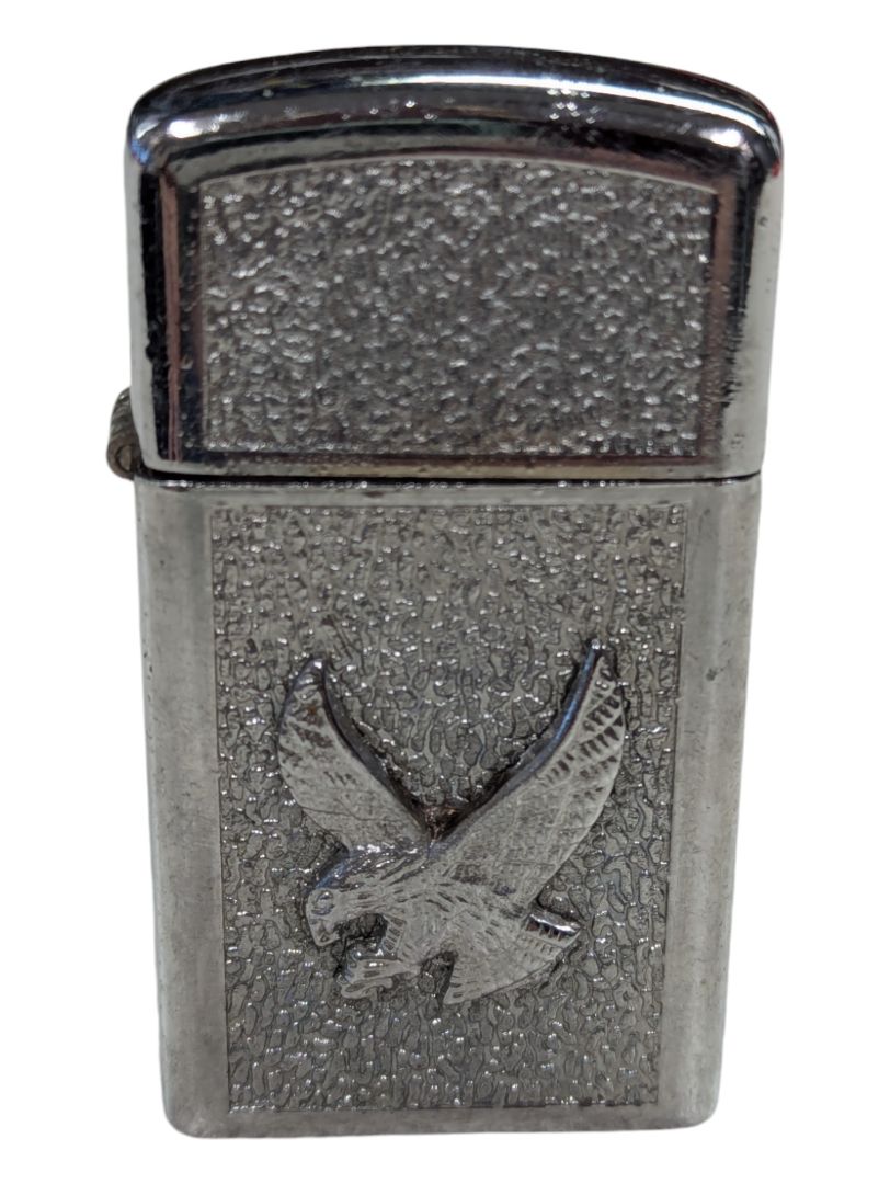 Silver Tone Vintage Torch Lighter Eagle