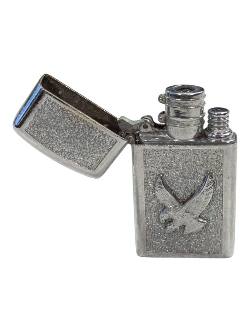 Silver Tone Vintage Torch Lighter Eagle