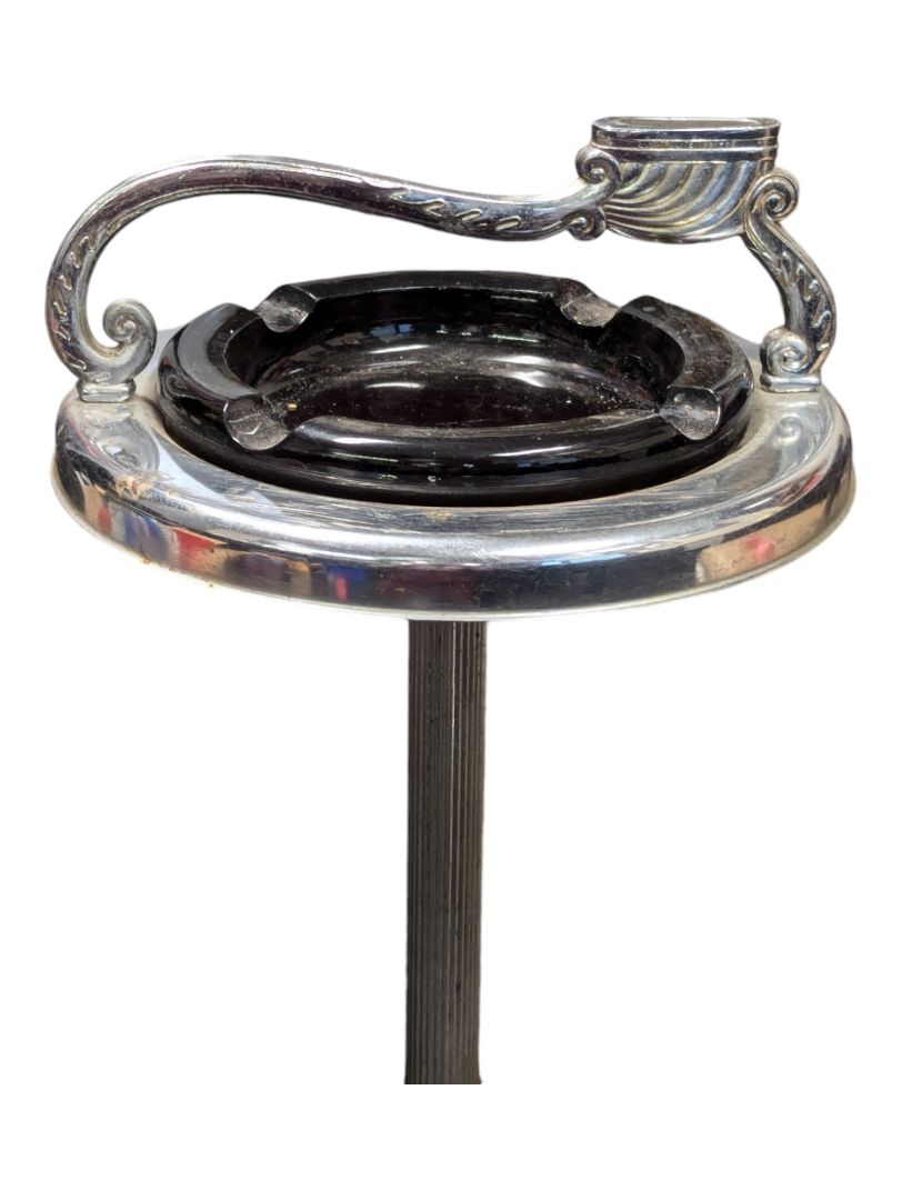 Marble Style Base Ashtray With Lighter Stand 29