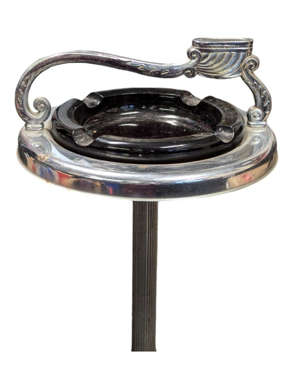 Marble Style Base Ashtray With Lighter Stand 29"