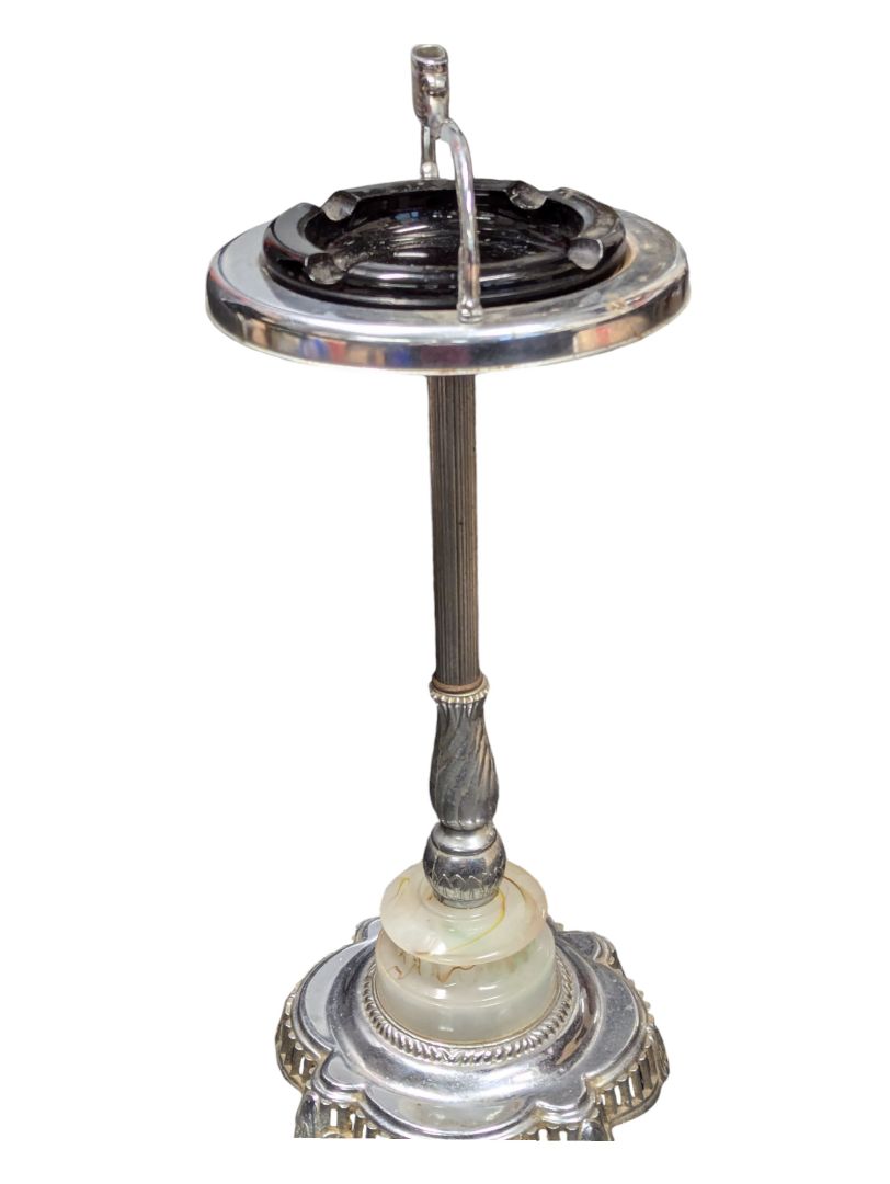 Marble Style Base Ashtray With Lighter Stand 29