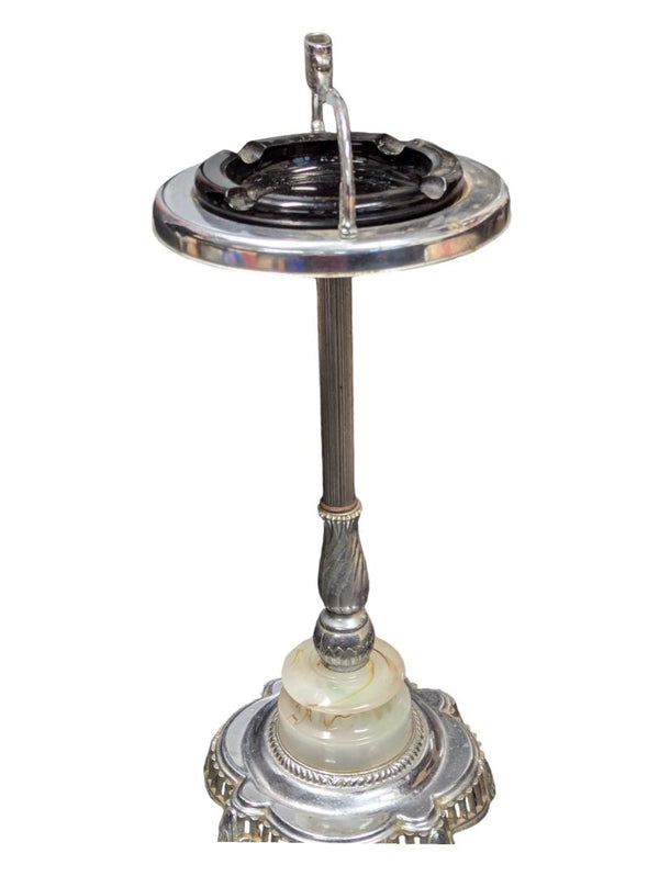 Marble Style Base Ashtray With Lighter Stand 29"