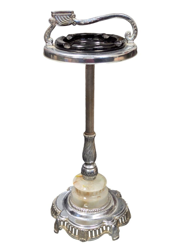 Marble Style Base Ashtray With Lighter Stand 29"