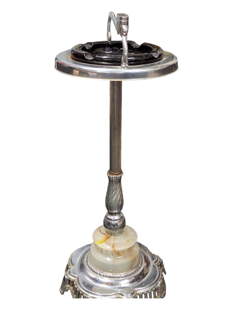 Marble Style Base Ashtray With Lighter Stand 29