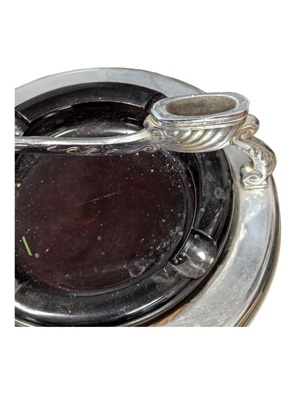 Marble Style Base Ashtray With Lighter Stand 29"