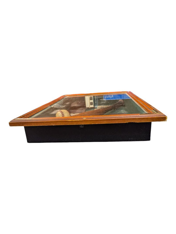 Vintage Baseball Shadow Box Framed Collectible