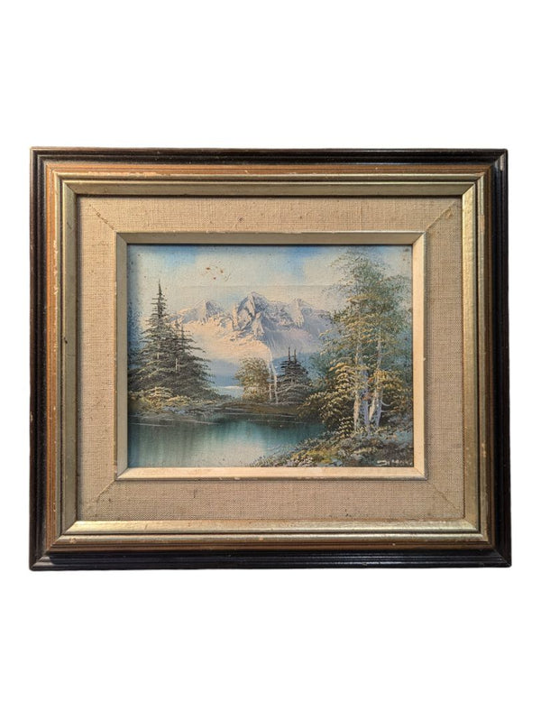 Original Landscape Oil Painting of Mountains & Forest