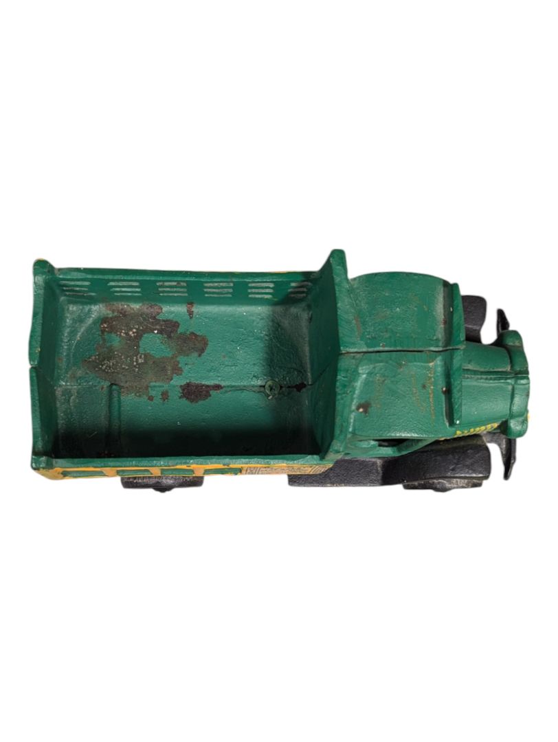 Vintage Cast Iron Green Delivery Truck