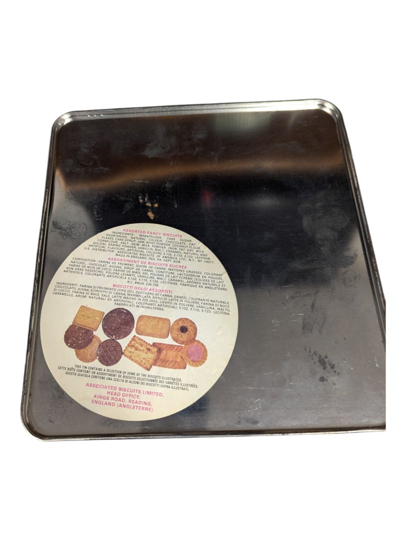 Vintage Square Floral Tin