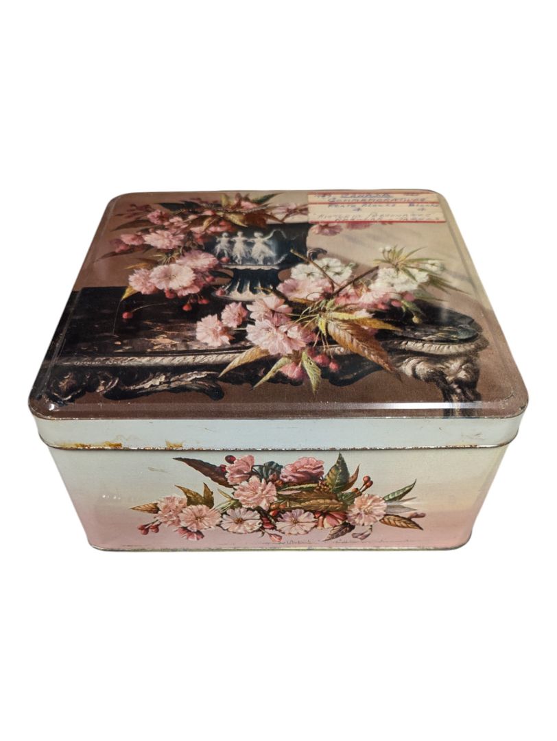 Antique England BISCUIT Tin box Wedgewood