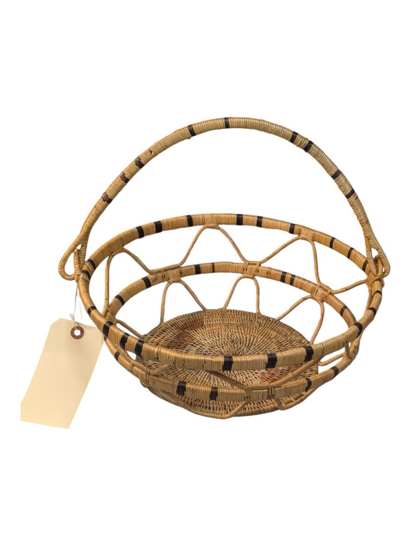2 Vintage Wicker Baskets