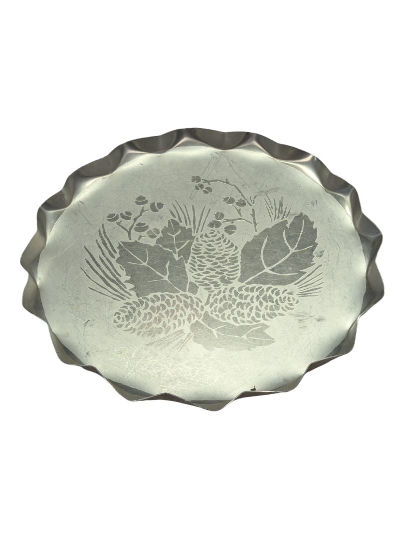 Vintage 3 Pc Pressed aluminum serving dishes