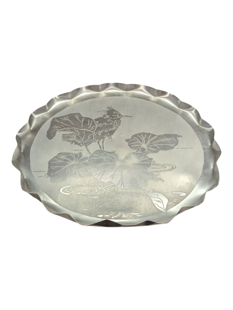 Vintage 3 Pc Pressed aluminum serving dishes