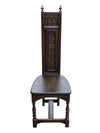 Vintage Carved Oak Hall Chair Scotland  1930's