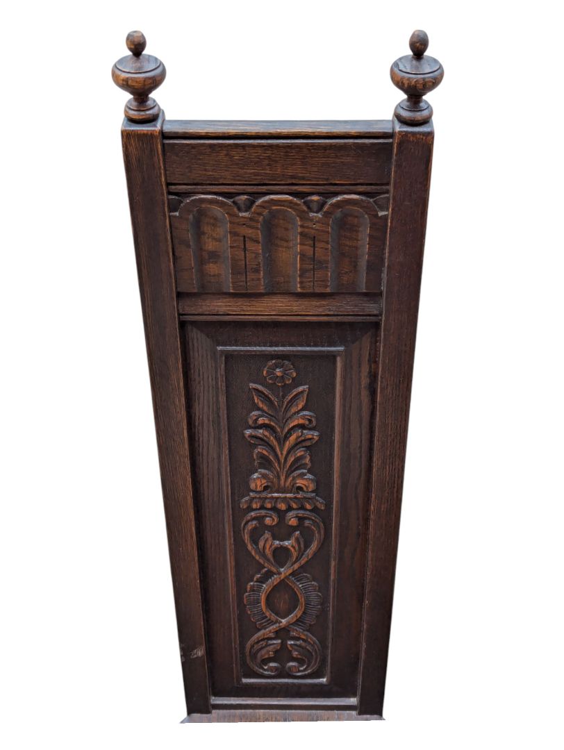 Vintage Carved Oak Hall Chair Scotland  1930's