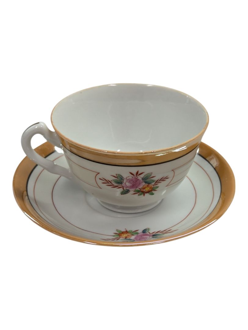 Chikaramachi Hand Painted Teacup And Saucer Set