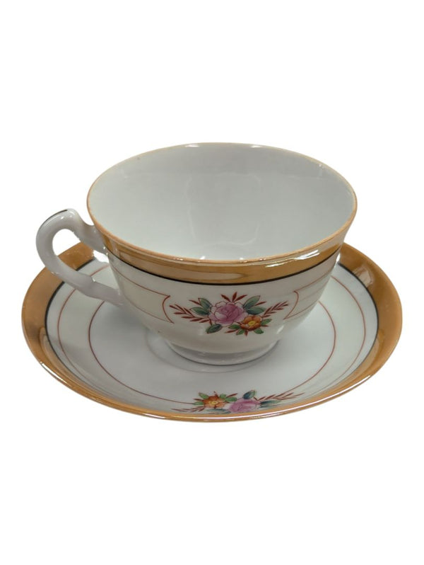 Chikaramachi Hand Painted Teacup And Saucer Set