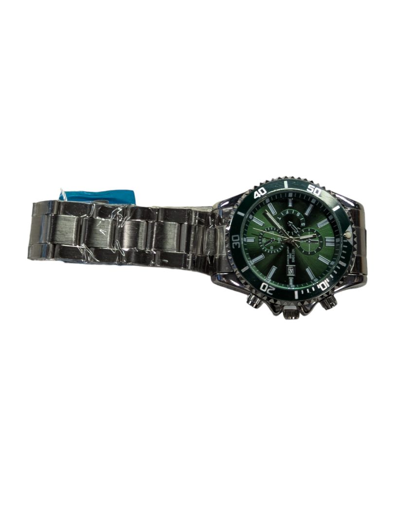 Green Dial & Bezel Mens Quartz Watch