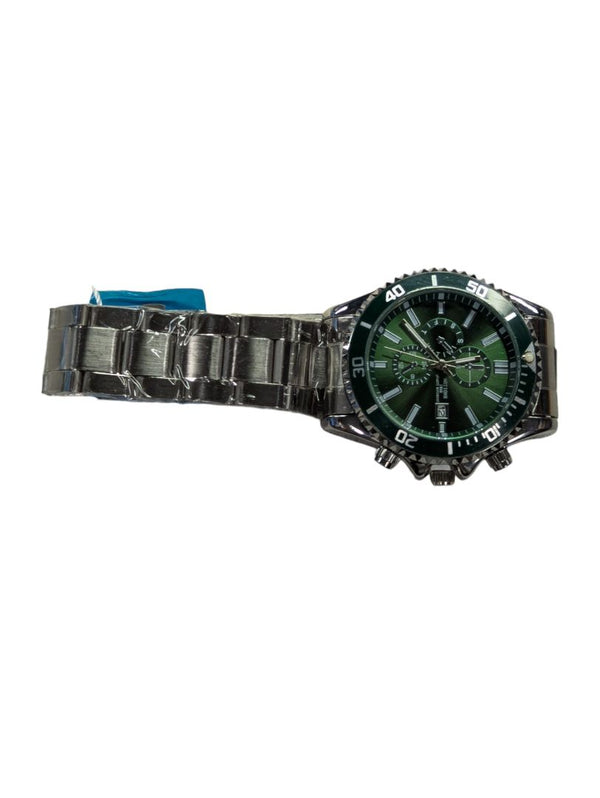 Green Dial & Bezel Mens Quartz Watch