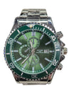 Green Dial & Bezel Mens Quartz Watch