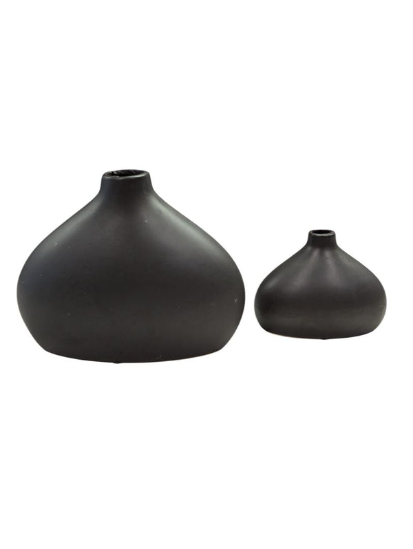 3 Pc Vase Set - Black