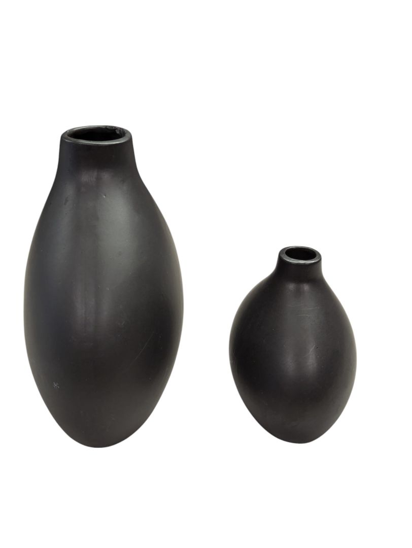 3 Pc Vase Set - Black