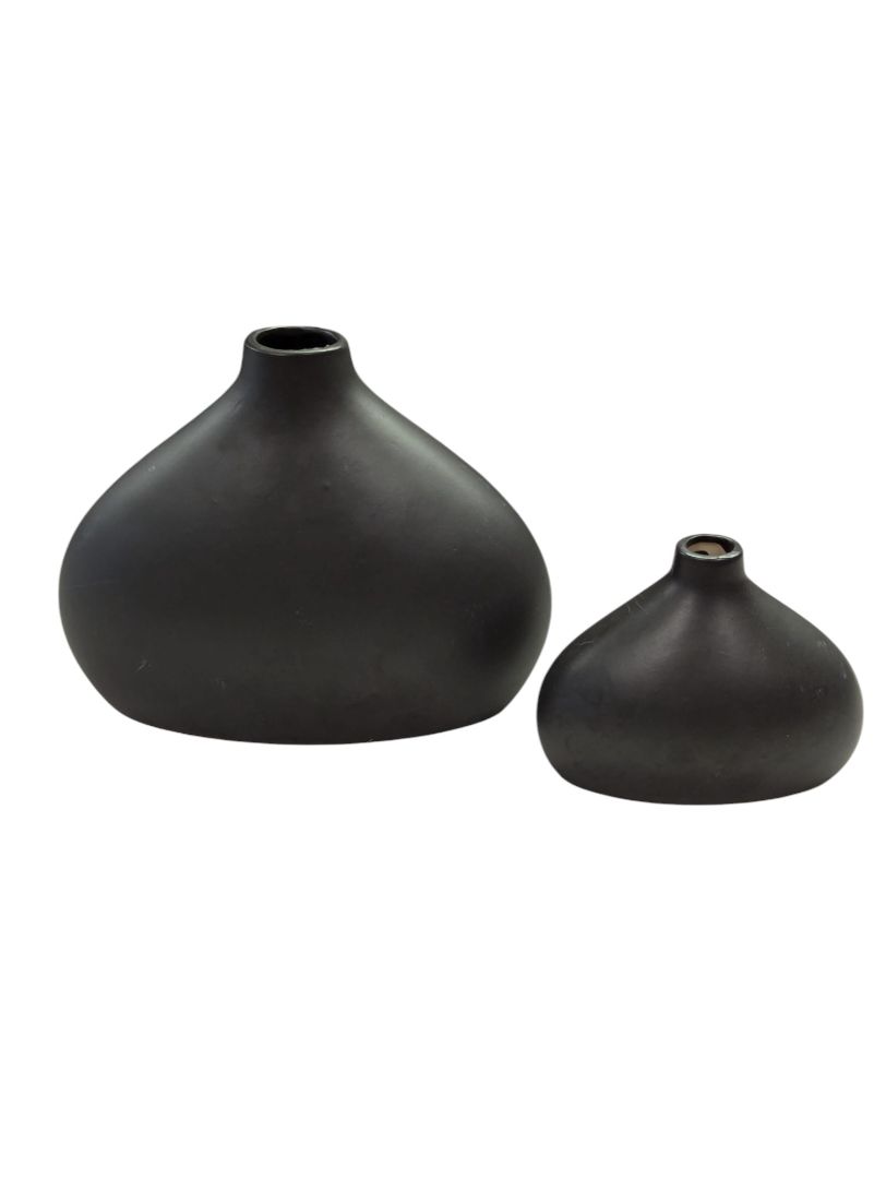 3 Pc Vase Set - Black