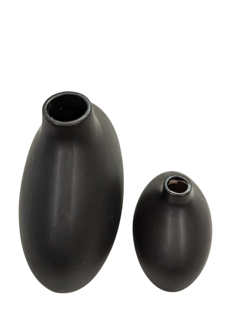 3 Pc Vase Set - Black