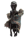 African Art Wood Carving Vintage Sitting Man