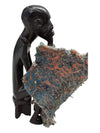 African Art Wood Carving Vintage Sitting Man