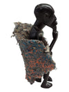 African Art Wood Carving Vintage Sitting Man