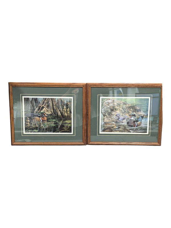 Pair Jan Marlin McGuire Framed Artwork