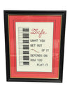 Embroidery Stitched Life quote - Framed